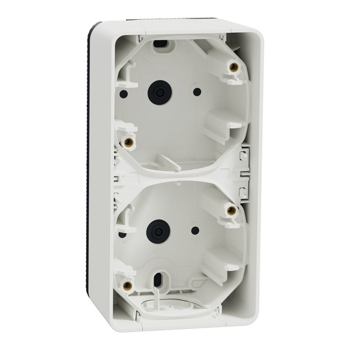 [SCHMUR39912] Mureva Styl - Boîte 2 postes verticale - saillie - IP55 - IK08 - blanc