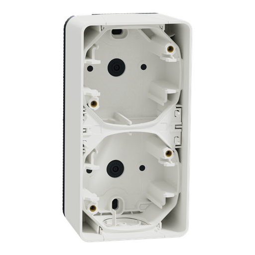 [SCHMUR39912] Mureva Styl - Boîte 2 postes verticale - saillie - IP55 - IK08 - blanc