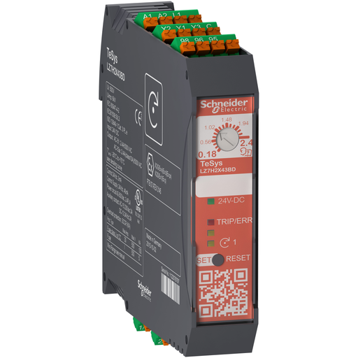 [SCHLZ7H2X43BD] TeSys H - démarreur hybride - 1 sens - 0,75kW 400V - 24Vcc - ressort - Safety