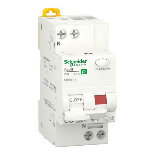 [SCHR9PDCF16] Resi9 - disjoncteur différentiel - 1P+N - 16A - 30mA - courbe C - type Fsi