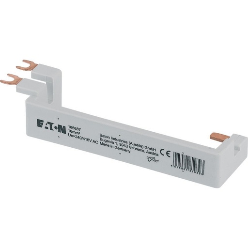 [EAT186887] Barre de pontage verticale 16mm², 1P+N, pour interrupteur différentiel