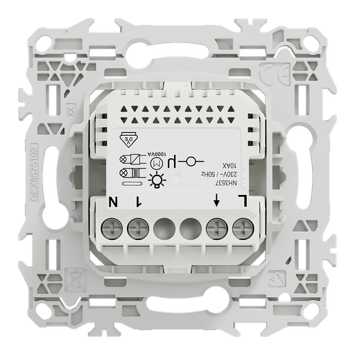 [SCHS920530] Wiser Odace - bouton poussoir connecté 3 fils 10A zigbee - blanc craie