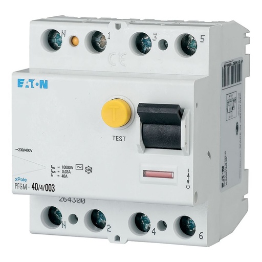 [EAT264300] Interrupteur différentiel PFGM, 4P, 40A 30mA type AC