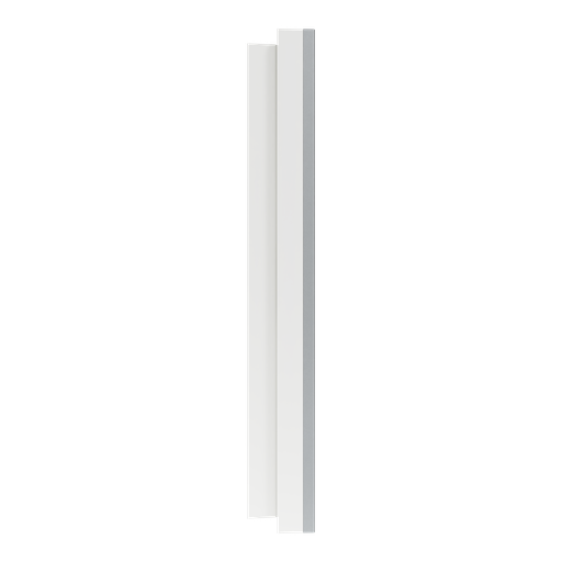 [SCHS910704] Odace Métal - plaque de finition 2 postes - effet Titane support blanc