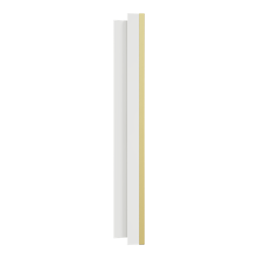[SCHS911706] Odace Métal - plaque de finition 3 postes - effet Laiton support blanc
