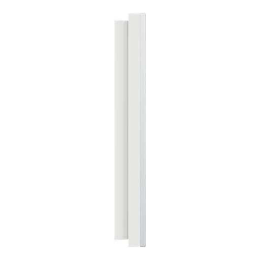 [SCHS914704] Odace Métal - plaque de finition 2 postes - effet Aluminium support blanc