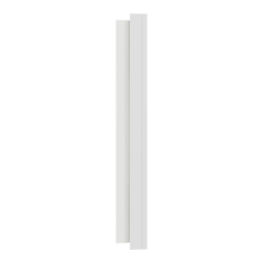 [SCHS917702] Odace Métal - plaque de finition 1 poste - effet Céramique Blanc support blanc