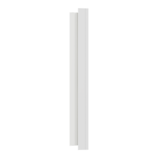[SCHS917704] Odace Métal - plaque de finition 2 postes - effet Céramique Blanc support blanc