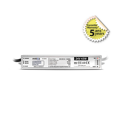 [MII100468] ALIM 24V DC LUMINEUX 45W IP67 5ANS