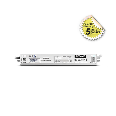 [MII100470] ALIM 24V DC LUMINEUX 60W IP67 5ANS