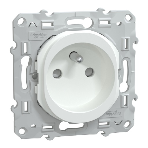 [SCHS320059] Ovalis - prise de courant à puits 2P+T 16A - bornes automatiques - Blanc