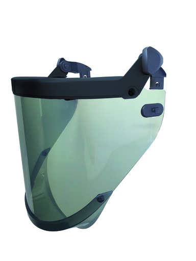 [CATMO-187/1] ecran facial arc flash 14 cal/cm² gris à fixer sur casque par clips
