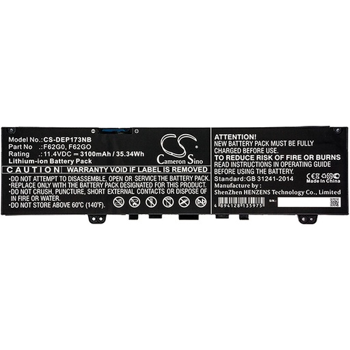 [ENIIML911064] Batterie(s) Batterie ordinateur portable compatible Dell 11.4V 3100mAh