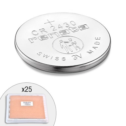 [ENIPBL7356P] Plateau(x) de 25 Pile bouton lithium CR2430 RENATA 3V 285mAh