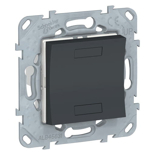 [SCHNU553054] Unica KNX - bouton-poussoir 2 boutons + led - avec support - Anthracite