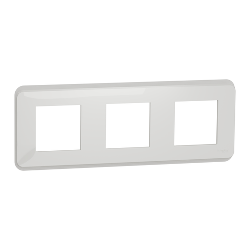 [SCHNU400618] Unica Pro - plaque de finition - Blanc - 3 postes