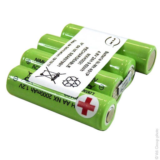 [ENIMXH0021] Pack(s) Batterie Nimh 4x AA NX 4S1P ST1 4.8V 2Ah PP
