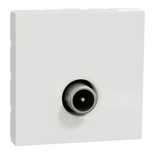 [SCHNU346218] Unica - prise télévision - TV mâle - individuel - 2 mod - Blanc - méca seul