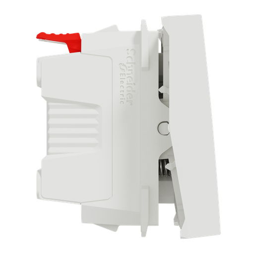[SCHNU320620] Unica - bouton-poussoir NO - 10A - connex rapid - 2 mod - Blanc anti - méca seul