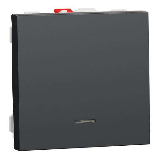 [SCHNU320654N] Unica - poussoir lumineux (localisation) - 10A - 2 mod - Anthracite - méca seul