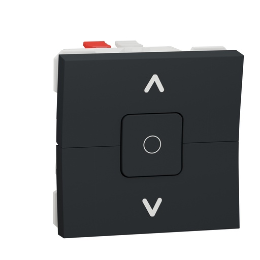 [SCHNU320854] Unica - interrupteur volet-roulant - 3 touches - 6A - 2 mod - Anthra - méca seul