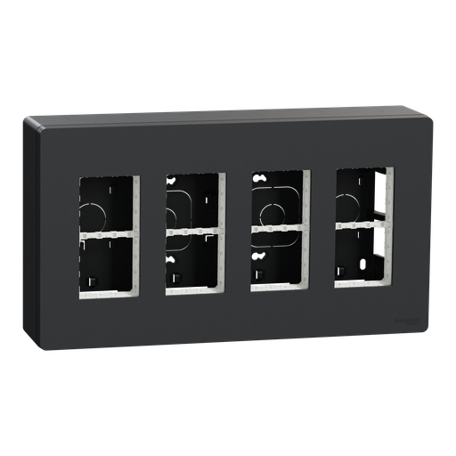 [SCHNU124454] Unica - boîte de concentration saillie complète - 4 col de 4 mod - Anthracite