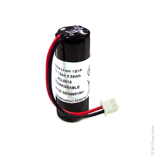 [ENIACL0016] Pack(s) Batterie Li-Ion 1x 18500  1S1P  ST1 3.6V 1.9Ah JST