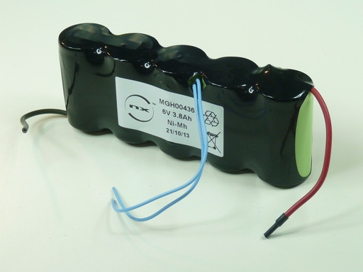 [ENIMGH00436] Pack(s) Batterie Nimh 5x SC ST1 5S1P 6V 3800mAh Fils