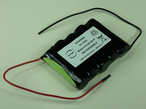 [ENIMGH00559] Pack(s) Batterie Nimh 5x AA 5S1P ST1 6V 2500mAh F150