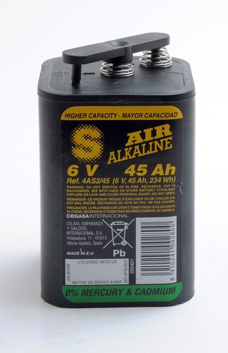 [ENIPRD1704] Pile(s) Pile depolarisation air alcaline eZ8 6/50 6V 45Ah