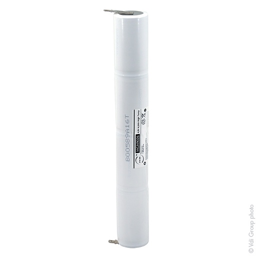 [ENIMGN9026] Unité(s) Batterie eclairage secours 4xD ST4 Faston 4.8mm (+2.8mm) 4.8V 4Ah Fasto