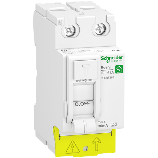 [SCHR9PRF263] RESI9 - interrupteur différentiel - 2P - -63A - 30mA - Type Fsi - peignable