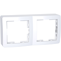 [SCHALB61442P] Alréa, Cadre saillie standard double, 62x124mm, profondeur 31mm, blanc polaire