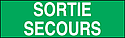 [LUM10406] Pictogramme - Compatible boitier AA - inscription "SORTIE SECOURS"