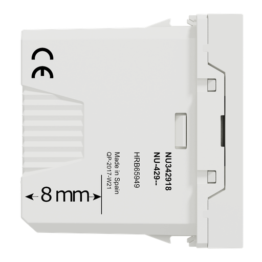 [SCHNU342918] Unica - prise USB 2.0 - connecteur data - 1 mod - Blanc - méca seul