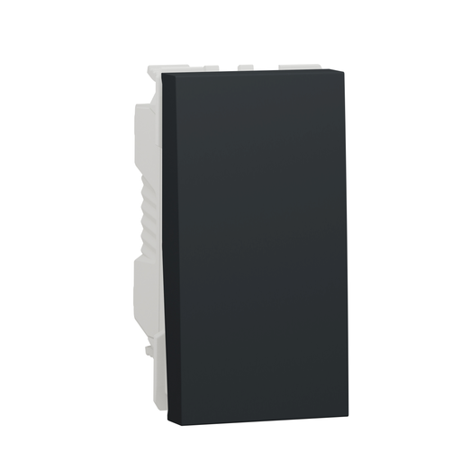 [SCHNU313654] Unica - bouton-poussoir NO/NF - 10A - connex rapide - 1 mod - Anth - méca seul