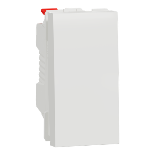 [SCHNU310620] Unica - bouton-poussoir NO - 10A - connex rapid - 1 mod - Blanc anti - méca seul