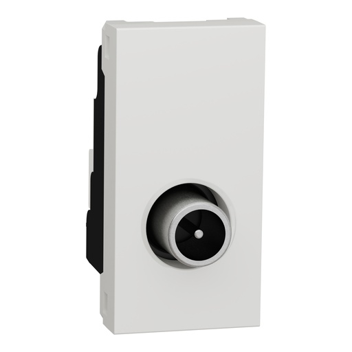 [SCHNU346120] Unica - prise télévision - TV mâle - individuel - 1 mod - Blanc anti - méca seul