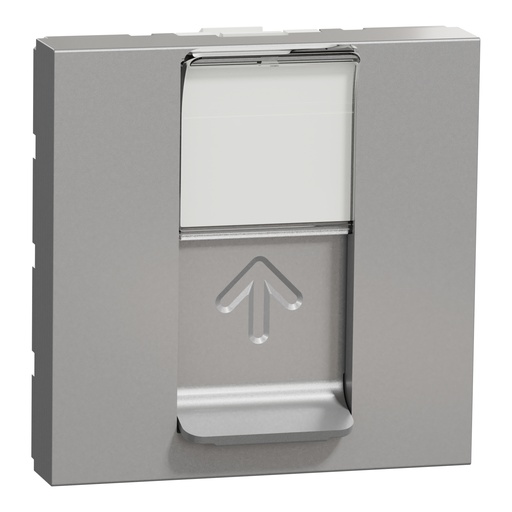 [SCHNU341130] Unica - prise RJ45 simple - cat 5 UTP - 2 mod - Alu - méca seul