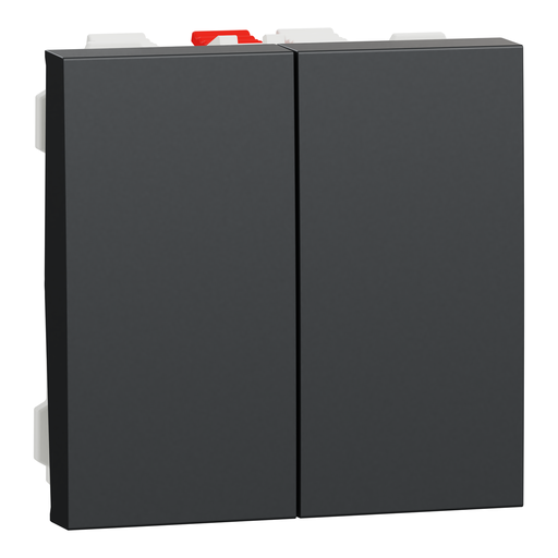 [SCHNU321354] Unica - double va-et-vient - 10A - connexion rapide - 2 mod - Anthra - méca seul