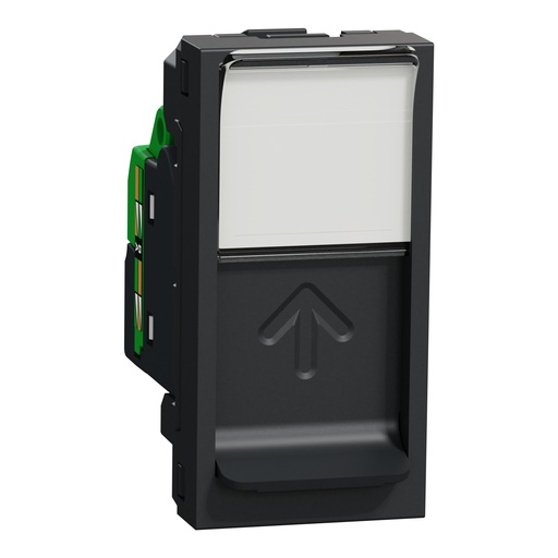 [SCHNU344754] Unica - prise RJ45 simple - cat 6 FTP - 1 mod - Anthracite - méca seul