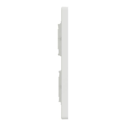 [SCHNU021820] Unica - support fixation +plaque finition boîte concent 2 rang 8 mod - Blanc ant