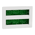 [SCHNU171820] Unica - boîte de concentration encastrée complète - 2 rang de 8 mod - blanc anti