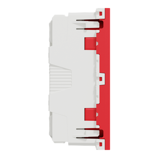 [SCHNU306103S] Unica - prise double lumineuse 2P+T - FR - 45° - détrompage - Rouge - méca seul
