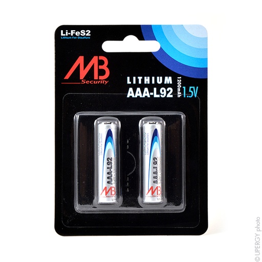 [ENIPCL956120] Blister(s) x 2 Pile lithium blister L92 AAA 1.5V 1100mAh