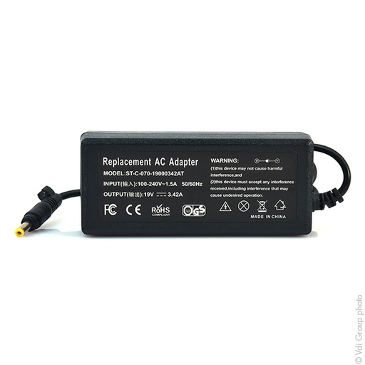 [ENILEX14126] Unité(s) Alimentation pour ordinateur portable HP Compaq 19V 65W