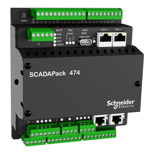 [SCHTBUP474-UA50-BB00S] SCADAPack 474 - 20 Di + 12 DO + 12AI + 12Count+ 2 AO