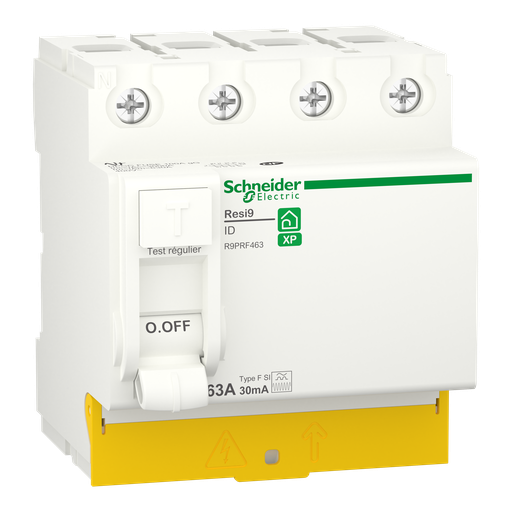 [SCHR9PRF463] RESI9 - interrupteur différentiel - 4P - 63A - 30mA - type Fsi - peignable