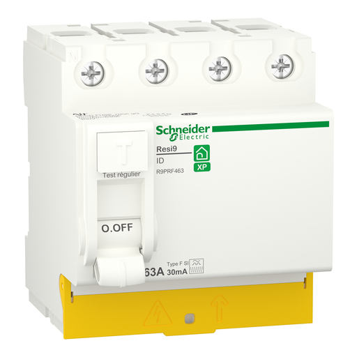 [SCHR9PRF463] RESI9 - interrupteur différentiel - 4P - 63A - 30mA - type Fsi - peignable