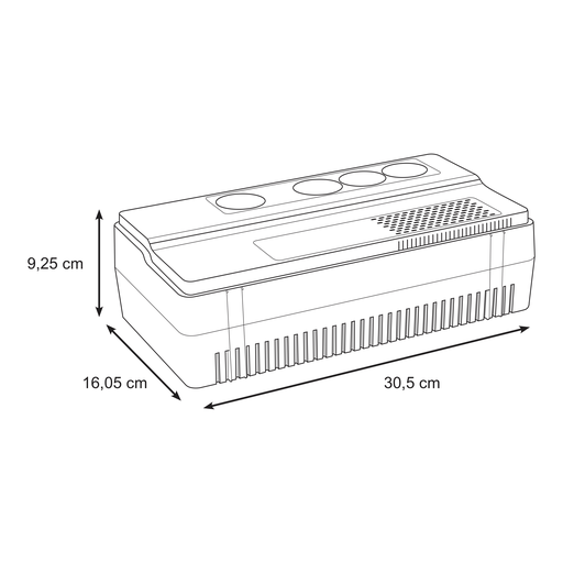 [SCHBVS1000I-GR] Easy UPS BVS - onduleur 1 ph line-interactive - 230V - 1kVA - 4 prises Schuko/FR